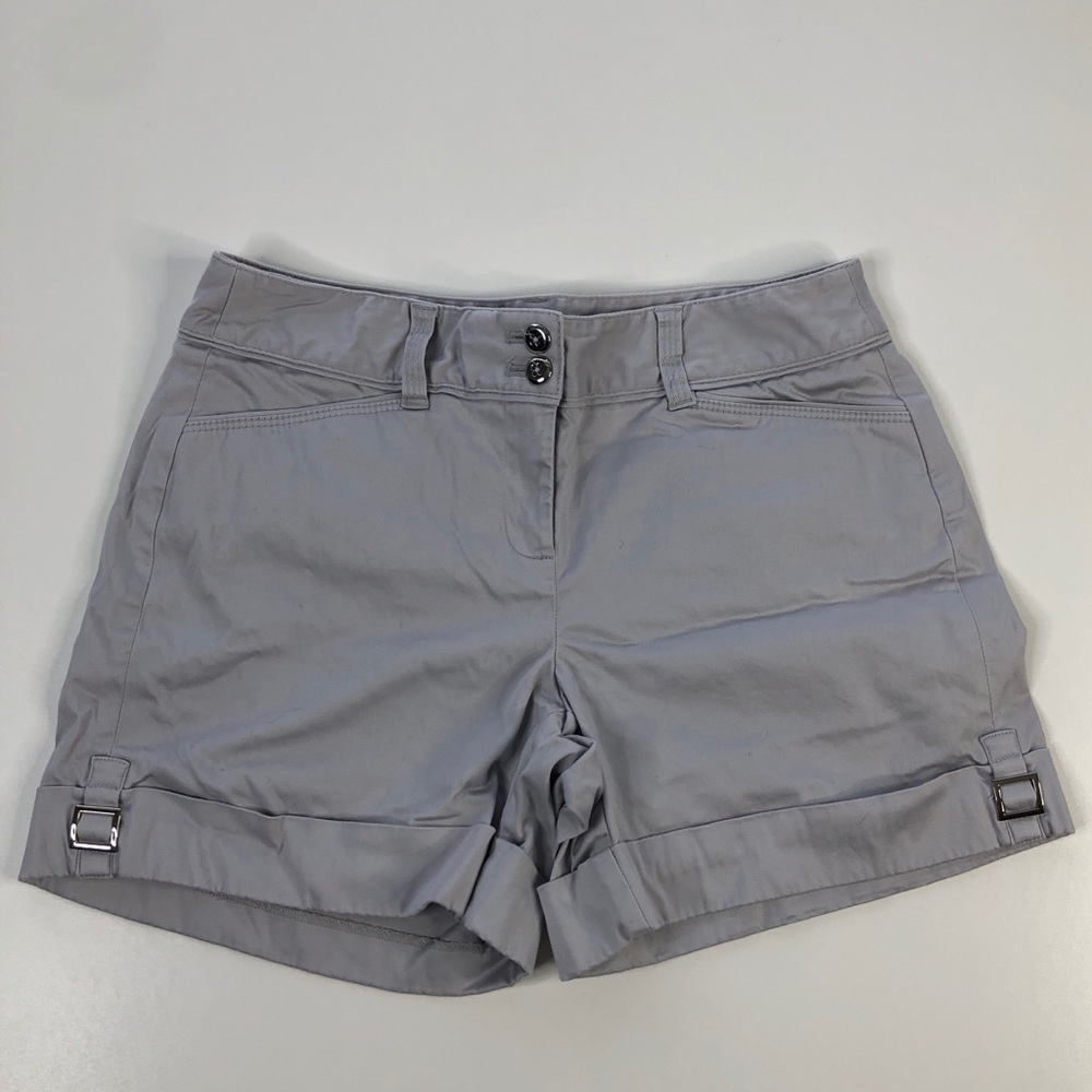 WHBM Silver Sateen Shorts